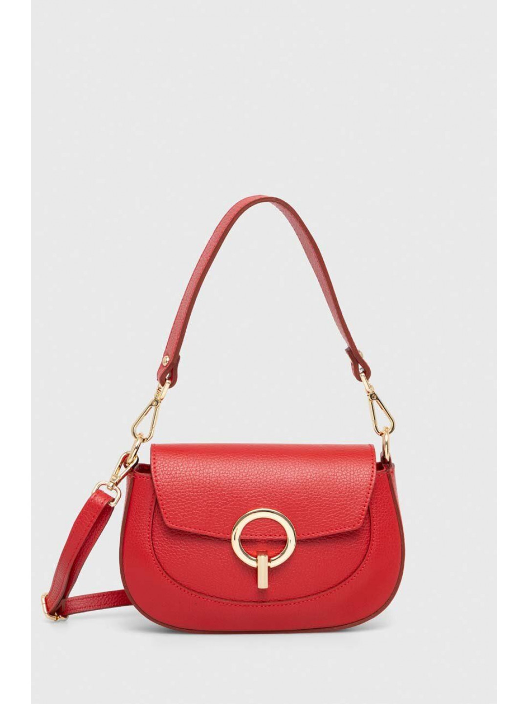 Kožená kabelka Answear LAB červená barva